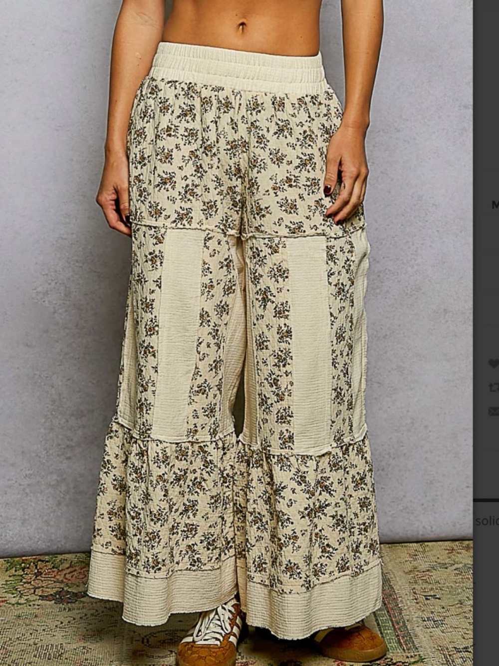 🎉 POL “ Sonoma 3 “ POL Relaxed Fit Pants in Double Gauze Detail 69